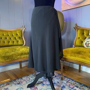 Vintage 90s Miss California Black Wrap Skirt Size XL